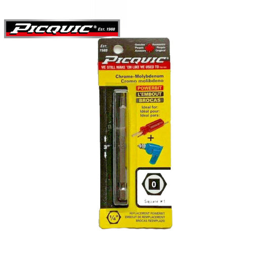 PICQUIC  - 3" Length Powerbits - Optional Bit Sizes - Robertson - UHS Hardware