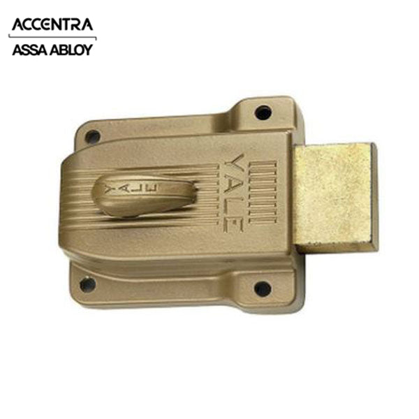 Accentra (Formerly Yale) - 112 - Heavy Duty Latchbolt Lock - Deadbolt - 5 Pin - Sprayed Brass