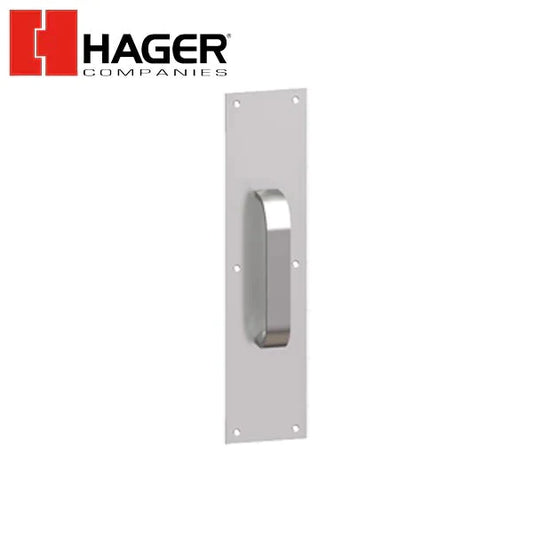 Hager - 31E - Pull Plate Square Corner 30S x 1 - 4" x 16" - Optional Finish