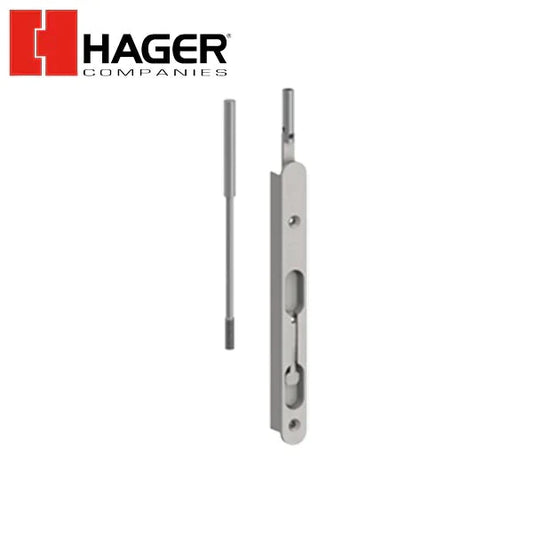 Hager - 1418 - Flush Bolt with Extension Rod - 6-3/4" - Optional Finish