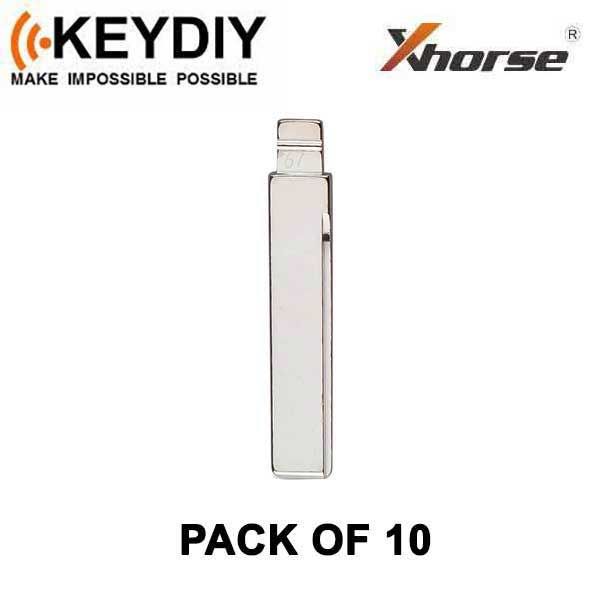 KEYDIY - HU92 - Flip Key Blade - #67 - For Xhorse / Keydiy Universal Remote Flip Keys - Pack of 10 - UHS Hardware