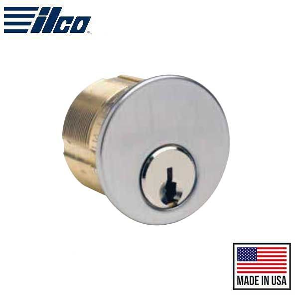 ILCO - 7185 - Mortise Cylinder - 5 Pin - 1 1/8" - Schlage C - Adams Rite Cam - KD - 26D - Satin Chrome - Grade 1 - UHS Hardware