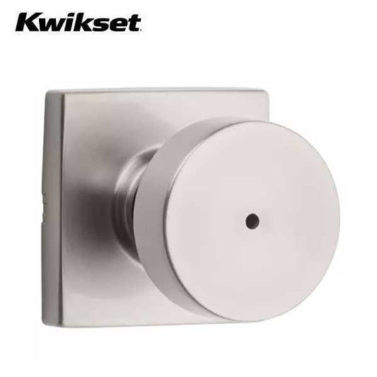 730PSK - Pismo Knob - Square Rose - Privacy - 15 - Satin Nickel - UHS Hardware