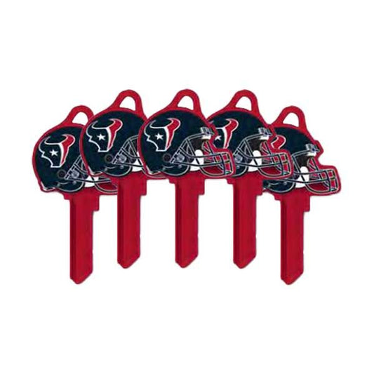 ILCO - NFL TeamKeys - Helmet Edition - Key Blank - Houston Texans - KW1 (5 Pack) - UHS Hardware