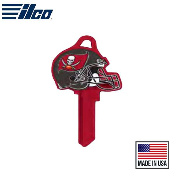 ILCO - NFL TeamKeys - Helmet Edition - Key Blank - Tampa Bay Buccaneers - KW1 (5 Pack) - UHS Hardware