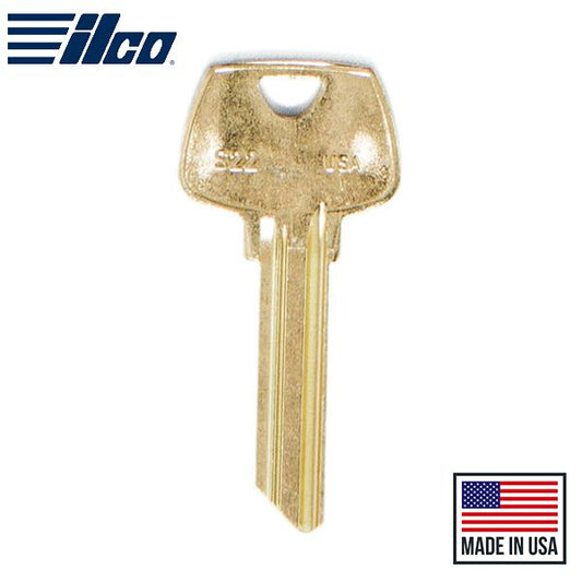 S22-BR SARGENT Key Blank - ILCO - UHS Hardware