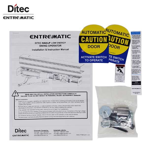 Ditec - Entrematic - WL-P0100 - Installation Pack, Manual, Screws and Spindle for HA8-LP - UHS Hardware