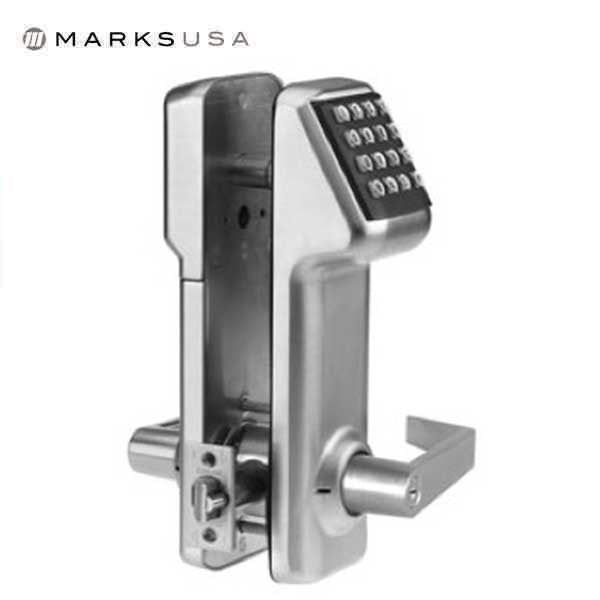 Marks USA - i-Qwik - LITE - Electronic Pushbutton Lever Lock- 26D - Satin Stainless - UHS Hardware