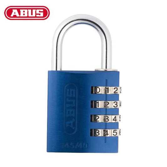 Abus - 145/40 C - Aluminum - 4-Dial Resettable Padlock - Blue - UHS Hardware