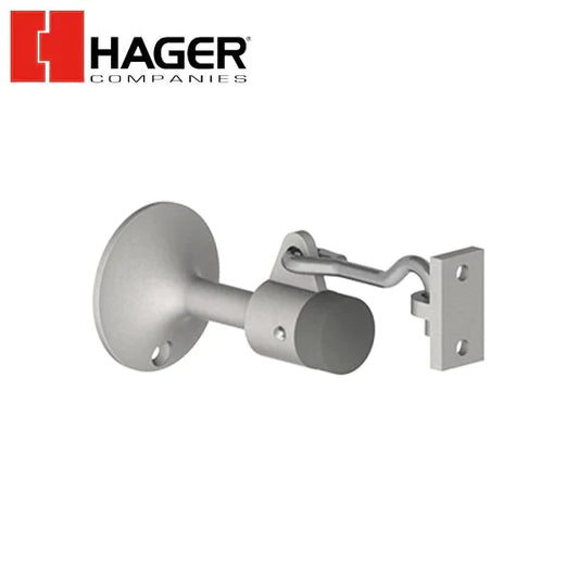 Hager - 256W - Manual Wall Stop & Holder
- Satin Chrome