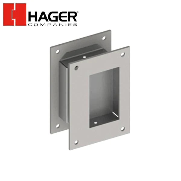 Hager - 25N - Flush Pull Set - 3.5" x 5" Satin Stainless Steel