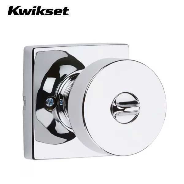 730PSK - Pismo Knob - Square Rose - Privacy - 26 - Polished Chrome - UHS Hardware