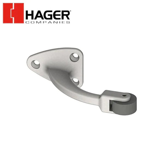 Hager - 273W - Curved Roller Bumper - Satin Chrome