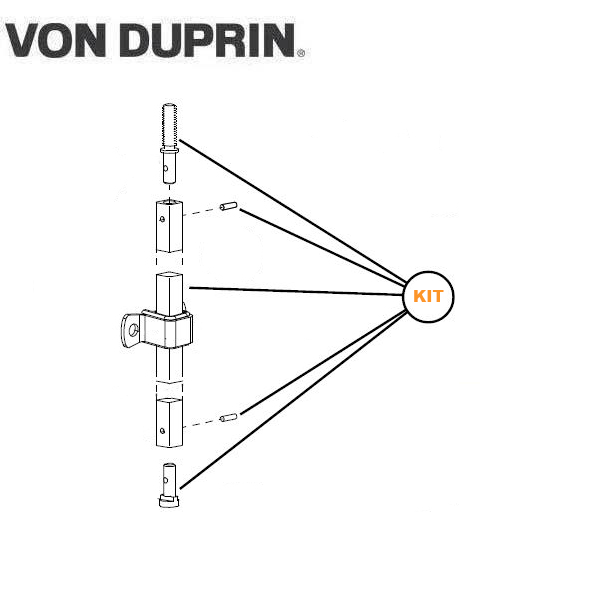 Von Duprin - 050513 - Top Rod Kit - SVR Exit - 628 - Aluminum - UHS Hardware