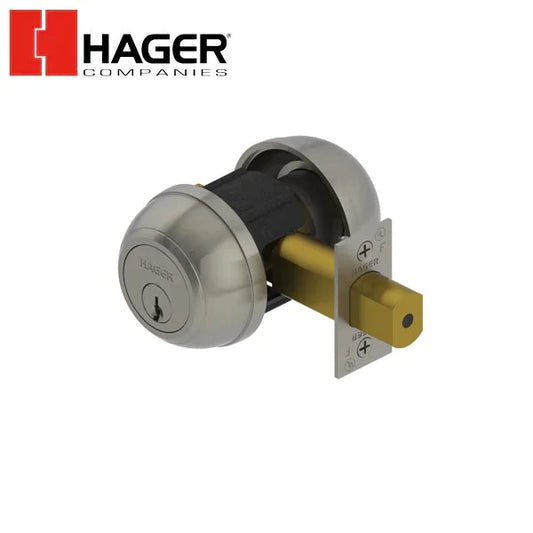 Hager - 3114 - Deadbolt - Double Cylinder - 2-3/4" - Satin Chrome - Optional Keyway