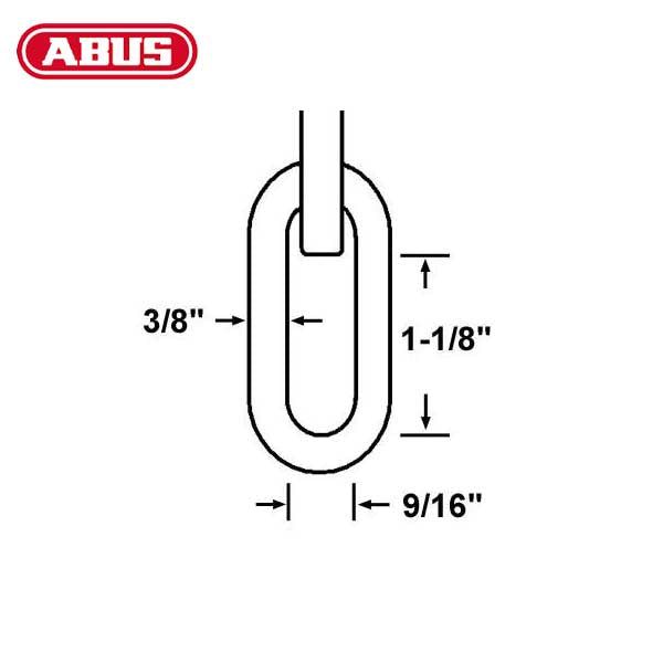 Abus - 10KS - 2 Foot - High Security Chain & Sleeve - 3/8" Diameter - UHS Hardware