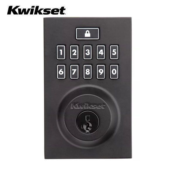 Kwikset - 913 - Smartcode Contemporary Electronic Deadbolt - 514 - Matte Black - Grade 2 - UHS Hardware