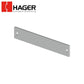 Hager - 336B - Door Edge Filler Plate - 86 Prep - 1-1/4" x 8" - Prime Coat