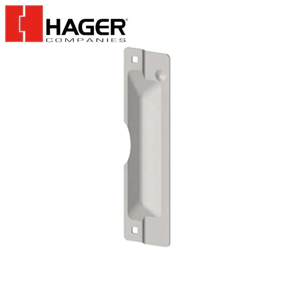 Hager - 341D - Latch Protection Plate with Lock Cut Out - Satin Stainless Steel
