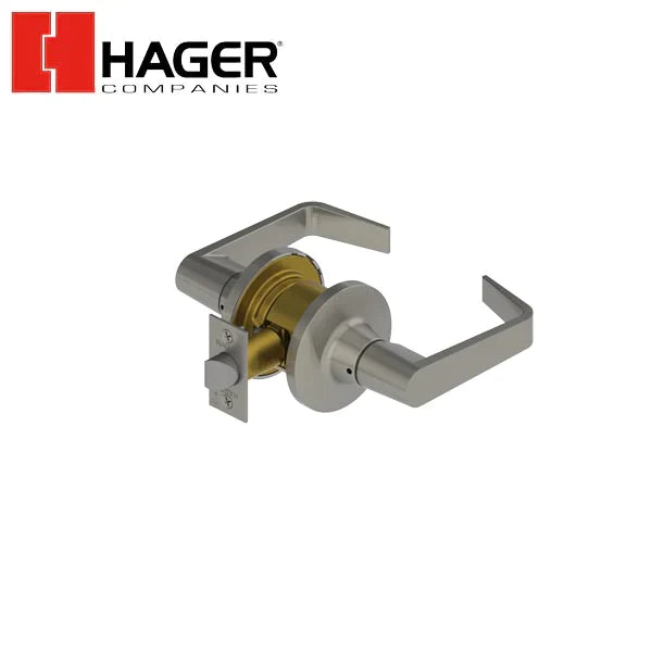 Hager - 3610 - Lever - Passage - Adjustable 2-3/8 To 2-3/4 Satin Chrome - Optional Lever