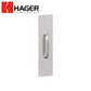 Hager - 36N - Pull Plate Square Corner 30S x 6N - 4" x 16" - Satin Stainless Steel