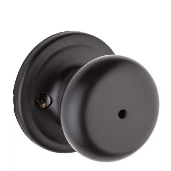 Kwikset - 730H - Hancock Knob - Round Rose - Privacy - 514 - Matte Black - Grade 2 - UHS Hardware