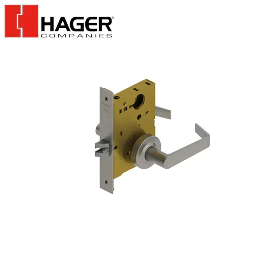 Hager - 3810 - Mortise Lever - Passage - Sectional - Satin Chrome - Withnell Lever