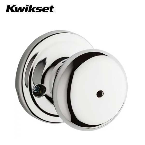 Kwikset - 730H - Hancock Knob - Round Rose  Privacy - 26 - Polished Chrome - Grade 2 - UHS Hardware