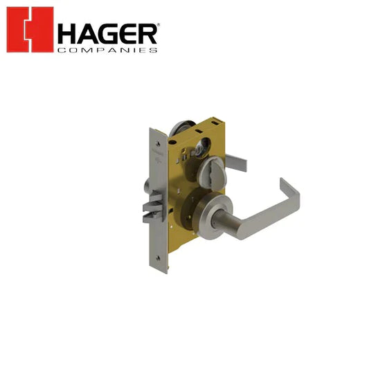 Hager - 3850 - Mortise Lever - Office - Sectional - Satin Chrome - Withnell