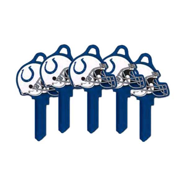 ILCO - NFL TeamKeys - Helmet Edition - Key Blank - Indianapolis Colts - KW1 (5 Pack) - UHS Hardware