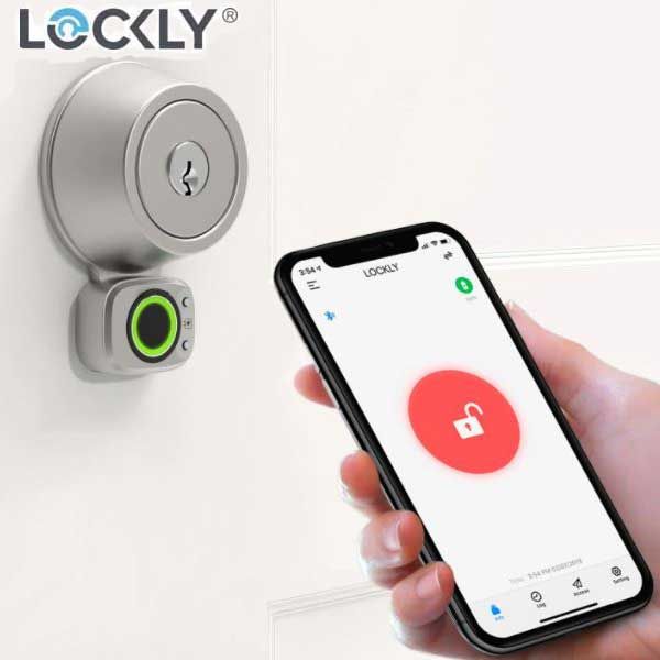 Lockly - PGD7A - Access Touch For Deadbolts - Fingerprint Reader - Bluetooth - Satin Nickel - UHS Hardware