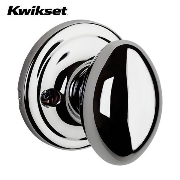 Kwikset - 488AO  - Aliso Knob - Round Rose - 26 - Polished Chrome - Privacy - Grade 3 - UHS Hardware