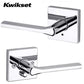 Kwikset - 155LSL - Lisbon Privacy Lever - Square Rose - 26 - Polished Chrome - Grade 2 - UHS Hardware