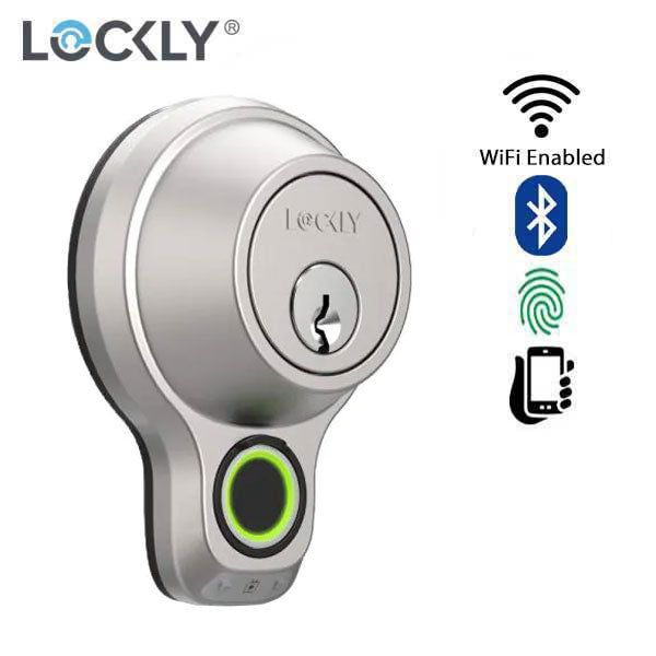 Lockly - PGD7A - Access Touch For Deadbolts - Fingerprint Reader - Bluetooth - Satin Nickel - UHS Hardware
