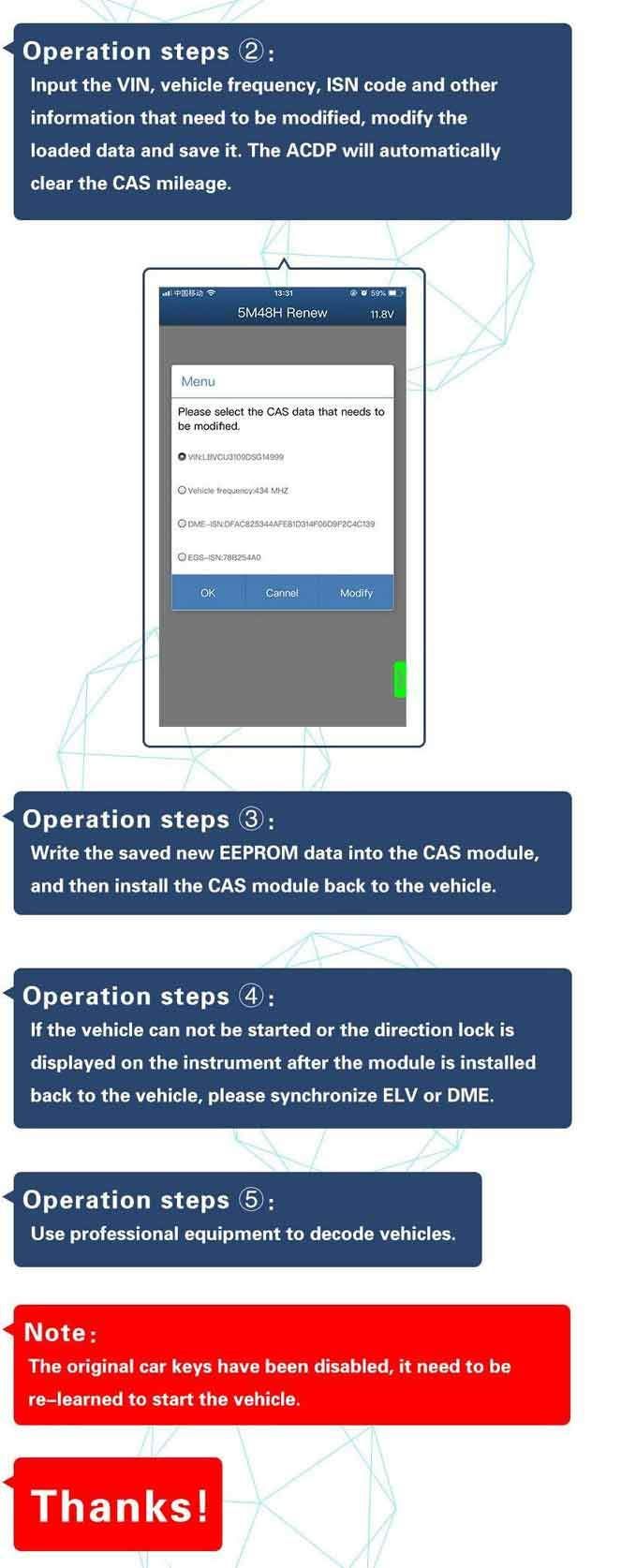 BMW - Module #1 for Mini ACDP - BMW CAS1 CAS2 CAS3 CAS3 + CAS4 CAS4 + IMMO - UHS Hardware