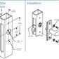 Adams Rite - 4560 - Deadlatch Handle - RH or RHR - Aluminum - for  4300/4500/4900 Deadlatches - UHS Hardware