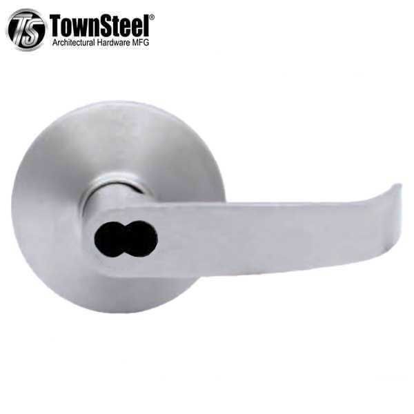 TownSteel - ED8900LQ - Sectional Lever Trim - Entrance - LQ Curved Lever - Non-Handed - Schlage SLFIC Prepped - Compatible with Mortise Exit Device - Satin Stainless - Grade 1 - UHS Hardware