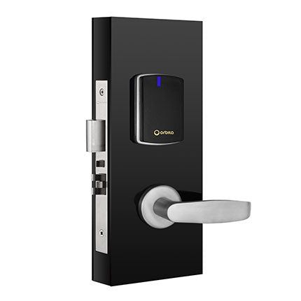 Orbita - S3072 - Mortise Hotel Lock - RFID - Hidden Cylinder - 6 VDC - Silver - Grade 2 - UHS Hardware