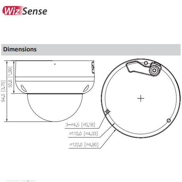 Dahua / IP / 4MP / Dome Camera / Fixed / 2.8mm Lens / Outdoor / Ultra WDR / IP67 / IK10 / Night Color 2.0 / ePoE / 5 Year Warranty / DH-N45EYN2 - UHS Hardware