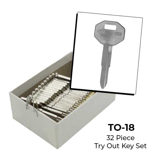 AeroLock - TO-108 - GM Misc. Japanese Imports - All Locks Try-Out Set - DC3 - 32 Keys - UHS Hardware