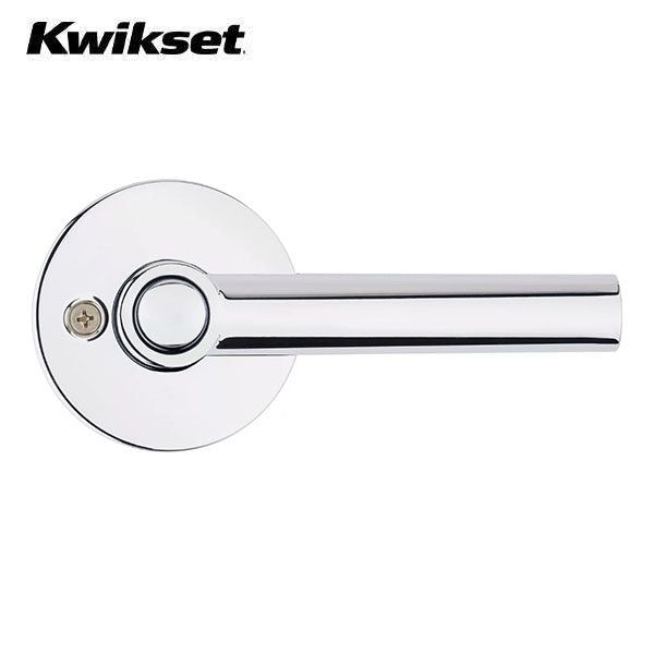 Kwikset - 156 - Milan Lever - Round Rose - 26 - Polished Chrome - Entrance - SmartKey Technology - Grade 2 - UHS Hardware