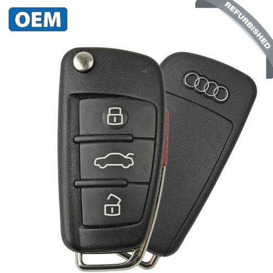 2006-2010 Audi / 4-Button Remote Flip Key Pn: 8E0-837-220-R Myt4073A 315Mhz (Oem Refurb)