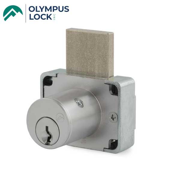 Olympus - 200DW - Cabinet Drawer Deadbolt Lock - N Series National - 26D - Satin Chrome - 1-3/8" - KD - Grade 1 - UHS Hardware