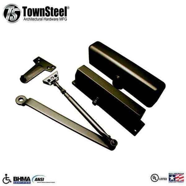 TownSteel - TDC-90- Commercial Door Closer - Standard Arm -  Aluminum Body & Duranodic Finish - Grade 1 - UHS Hardware