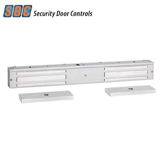 SDC - 1582V - Double Magnetic Lock - Surface Mount - 650lbs. - 12/24VDC - Satin Aluminum - Grade 1 - UHS Hardware