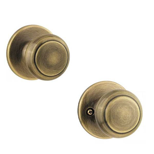 Kwikset - 200CV - Cove Knob - Round Rose - Passage - 5 - Antique Brass - Grade 3 - UHS Hardware