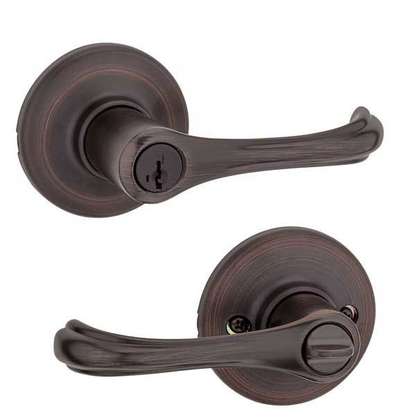 Kwikset - 409DNL - Commercial Dorian Lever - 11 - Venetian Bronze - SmartKey Technology - Entrance - Grade 3 - UHS Hardware