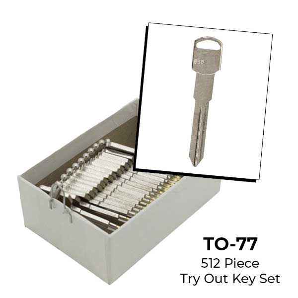 AeroLock - TO-77 - GM - All Locks Try-Out Key Set - B86 - 512 Keys - UHS Hardware