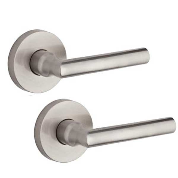 Baldwin Reserve - PS.TUB.CRR- Tubular Lever - Contemporary Round Rose - 150 - Satin Nickel - Passage - Grade 2 - RH - UHS Hardware