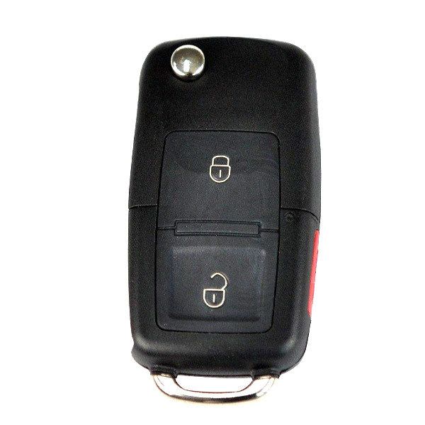 KEYDIY - VW Style - 3-Button Flip Key Blank - Black  (KD-B01-2+1) - UHS Hardware